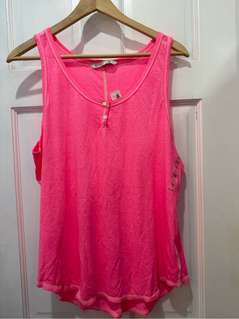 Old Navy Bright Pink Women's Sleeveless Tank Top Woman’s Size XL